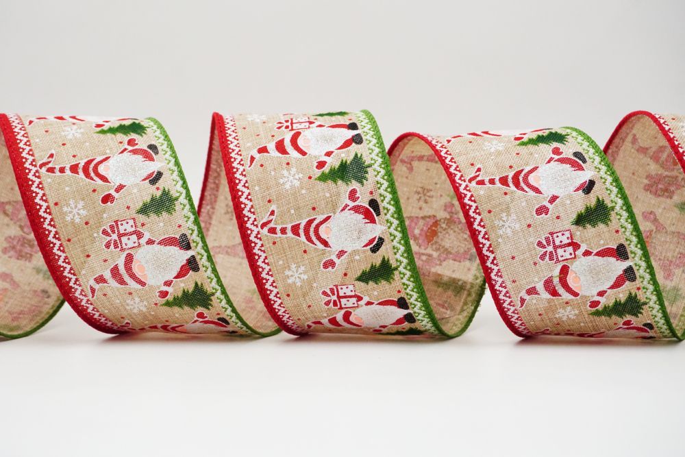 Christmas Waving Gnome Ribbon